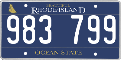 RI license plate 983799