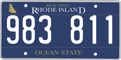 RI license plate 983811