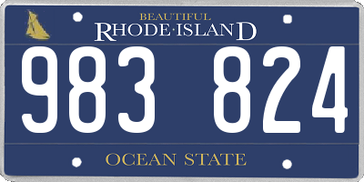 RI license plate 983824