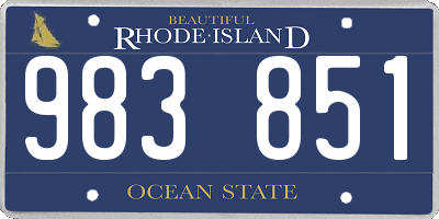 RI license plate 983851