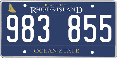 RI license plate 983855
