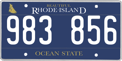 RI license plate 983856