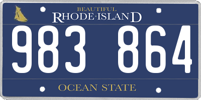 RI license plate 983864