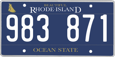 RI license plate 983871