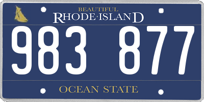 RI license plate 983877