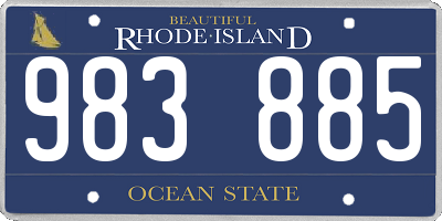 RI license plate 983885