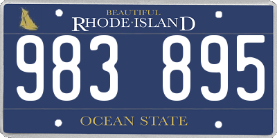 RI license plate 983895