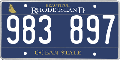 RI license plate 983897