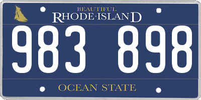 RI license plate 983898