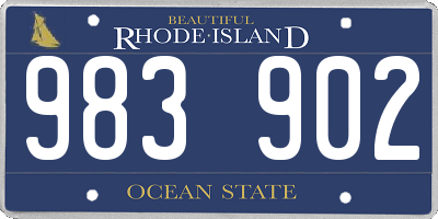 RI license plate 983902