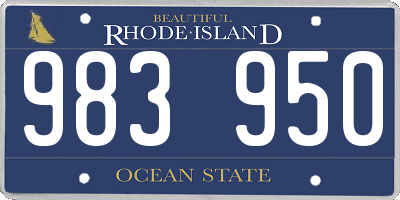 RI license plate 983950