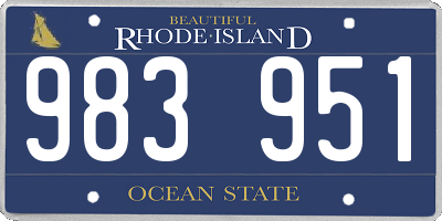 RI license plate 983951