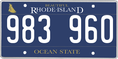 RI license plate 983960