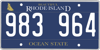 RI license plate 983964
