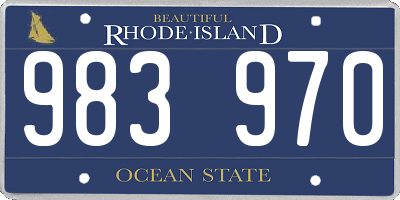 RI license plate 983970
