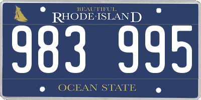 RI license plate 983995