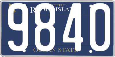 RI license plate 9840