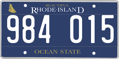 RI license plate 984015