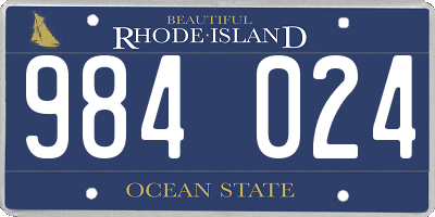 RI license plate 984024