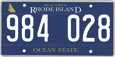 RI license plate 984028
