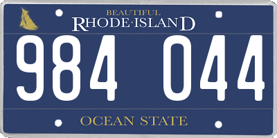 RI license plate 984044