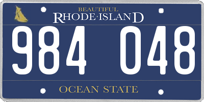 RI license plate 984048