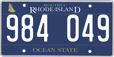RI license plate 984049