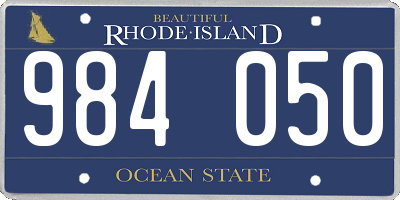 RI license plate 984050