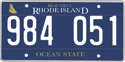 RI license plate 984051