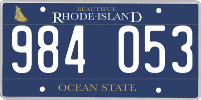 RI license plate 984053