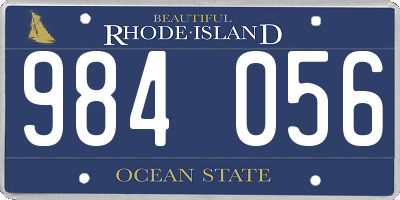 RI license plate 984056