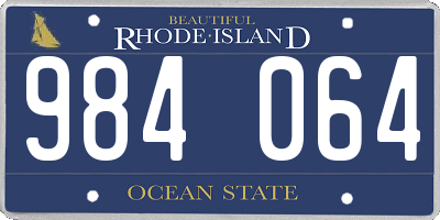 RI license plate 984064