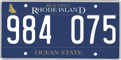 RI license plate 984075