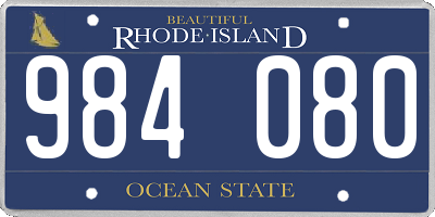 RI license plate 984080