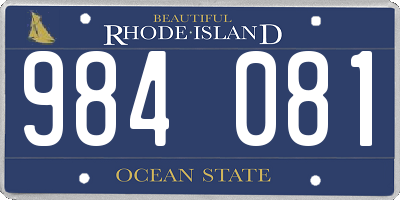 RI license plate 984081