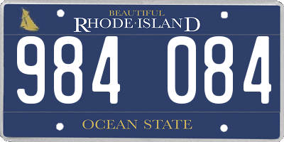 RI license plate 984084