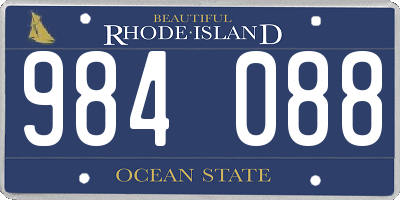 RI license plate 984088