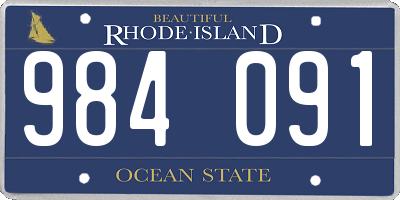 RI license plate 984091