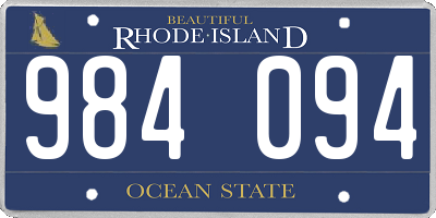RI license plate 984094