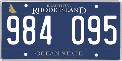 RI license plate 984095