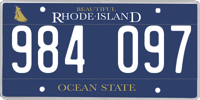 RI license plate 984097