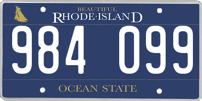RI license plate 984099