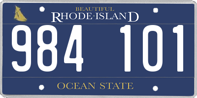 RI license plate 984101