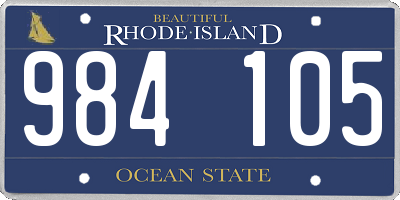 RI license plate 984105