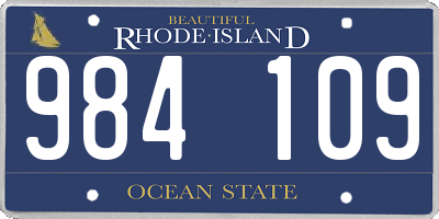 RI license plate 984109