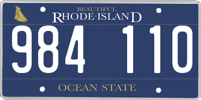 RI license plate 984110