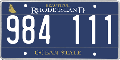RI license plate 984111