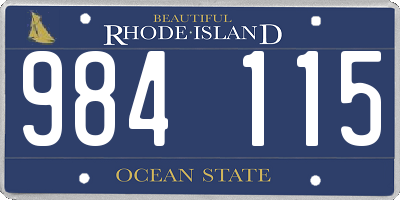 RI license plate 984115
