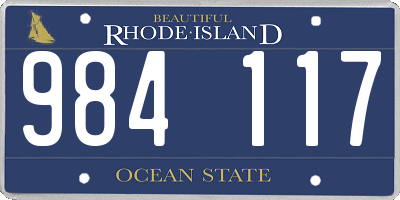 RI license plate 984117