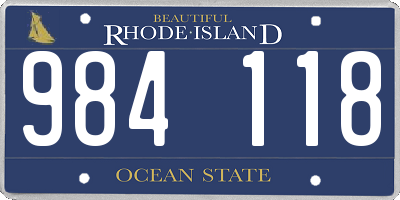 RI license plate 984118